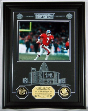 unknown John Elway HOF Archival Etched Glass Photomint