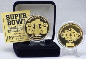 unknown 24kt Gold Super Bowl XXXV flip coin