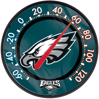 Sport Team Logo Philadelphia Eagles Green Round Wall Clock