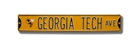 unknown GEORIGA TECH AVE with Buzz logo Street Sign