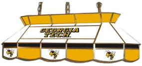 Georgia Tech Yellow Jackets Stained Glass Tear Drop Billiard Light