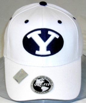 unknown Brigham Young Cougars White One Fit Hat