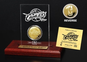 unknown Cleveland Cavaliers 24KT Gold Coin Etched Acrylic