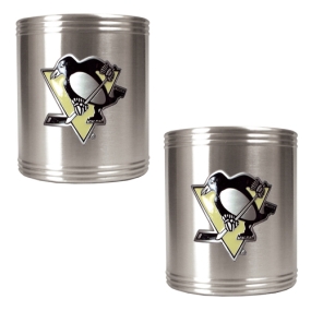 unknown Pittsburgh Penguins 2pc Stainless Steel Can Holder Set- Primary Logo