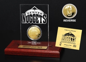 unknown Denver Nuggets 24KT Gold Coin Etched Acrylic