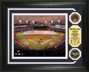 unknown Tropicana Field 24KT Gold & Infield Dirt Coin Photo Mint