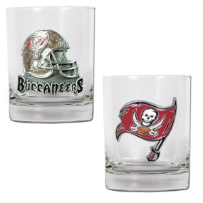 unknown Tampa Bay Buccaneers 2pc Rocks Glass Set