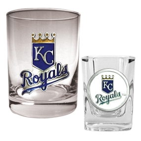 unknown Kansas City Royals Rocks Glass & Square Shot Glass Set