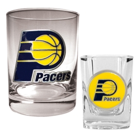 unknown Indiana Pacers Rocks Glass & Square Shot Glass Set