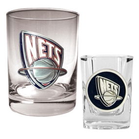 New Orleans Hornets Rocks Glass & Square Shot Glass Set