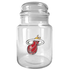 unknown Miami Heat 31oz Glass Candy Jar