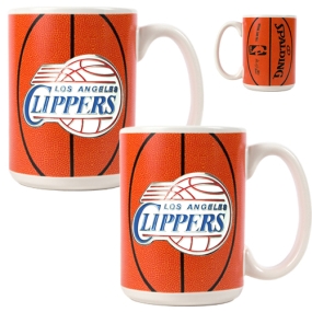 Los Angeles Clippers 2pc Ceramic Gameball Mug Set