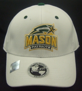 unknown George Mason Patriots White One Fit Hat