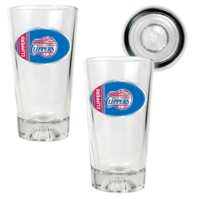 Los Angeles Clippers 2pc Pint Ale Glass Set with Basketball Bottom