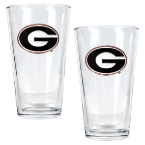 unknown Georgia Bulldogs 2pc Pint Ale Glass Set