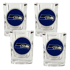 unknown Seattle Seahawks 4pc Square Shot Glass Set