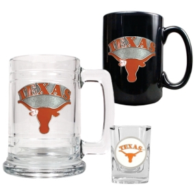 unknown Texas Longhorns 15oz Tankard, 15oz Ceramic Mug & 2oz Shot Glass Set
