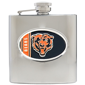 unknown Chicago Bears 6oz Stainless Steel Hip Flask