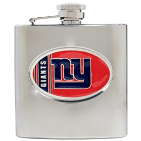 unknown New York Giants 6oz Stainless Steel Hip Flask