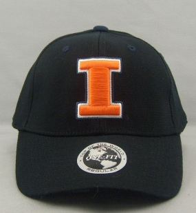 unknown Illinois Fighting Illini Black One Fit Hat