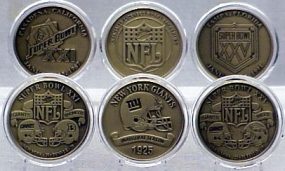 unknown NEW YORK GIANTS BRONZE SUPER BOWL COLLECTION