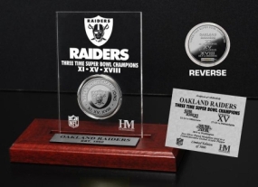 unknown Oakland Raiders 3x SB Champs Etched Acrylic