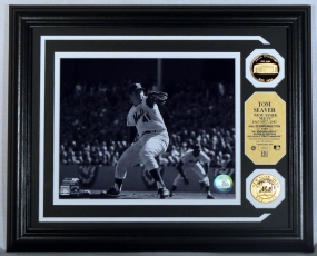unknown Tom Seaver Gold Coin Photo Mint w/two 24KT Gold Coins