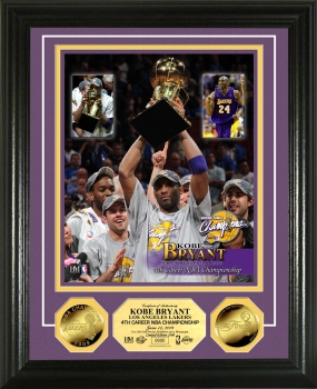 unknown Kobe Bryant Trophy 24KT Gold Coin Photo Mint