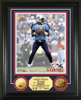 unknown Vince Young 24KT Gold Coi n Photo Mint