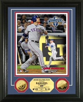 unknown Texas Rangers 2010 ALCS MVP 24KT Gold Coin Photo Mint