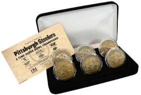 unknown Pittsburgh Steelers Super Bowl XLIII Champions Bronze 6 Coin Set