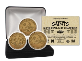 unknown Super Bowl XLIV Champions Bronze 3 Coin Set