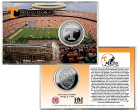 unknown University of Tennessee Neyland Stadium Silver Coin Card