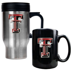 unknown Texas Tech Red Raiders Stainless Steel Travel Mug & Ceramic Mug Set