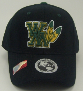 unknown William and Mary Tribe Black One Fit Hat