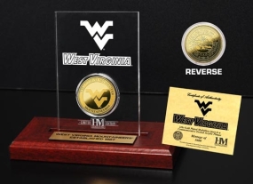 unknown West Virginia University 24KT Gold Coin Etched Acrylic