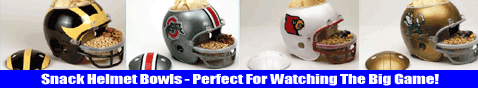 College Snack Helmet Bowls